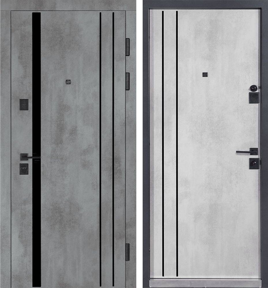 Вхідні металеві двері Булат Статус, модель 549/551. Колір: оксид темний/оксид світлий