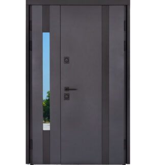 Вхідні двері на замовлення Булат Котедж, модель 716. Полуторні - 1200 мм, зі склопакетом